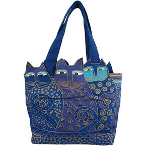 حقيبة لوريل بورش بسحاب علوي، 12 × 3-1/2 × 8-1/2 بوصة، تريس جاتوس، أزرق/ذهبي in Kuwait