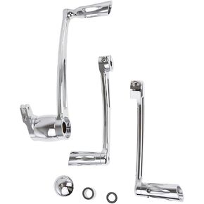 Motorcycle Brake Arm Pedal Shift Lever Shifter Pegs Kit Fit for Harley Touring Road King Road Glide Street Glide Electra Glide Trike 2008-2013 Chrome