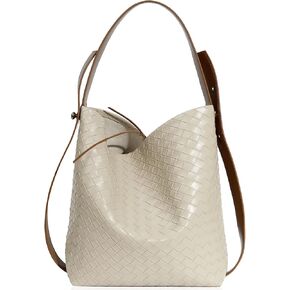 Tote Bag for Women, Soft Genuine Leather Fashion Hobo Handbag, Large Capacity Purse Top Handle Shoulder Bag Travel