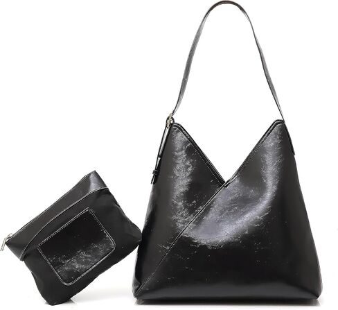 JI YA LI Simple Fashion Tote2 Purse Bag For Women Vintage Handbags Shoulder Bags Hobo Bags Soft Purse and Handbags Set in Saudi Arabia