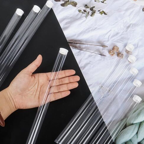 Klmnop 12 Pcs Incense Sticks Storage Tube, Clear Plastic Incense Storage Box with Lid, Incense Holder for 8-10 Inch Incense Sticks(Clear) in Saudi Arabia