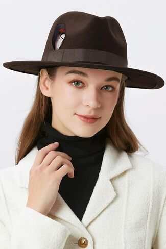 BABEYOND Fedora Hats Cap for Men Women Wide Brim Hat 1920s Gatsby Panama Costume Accessories in Saudi Arabia