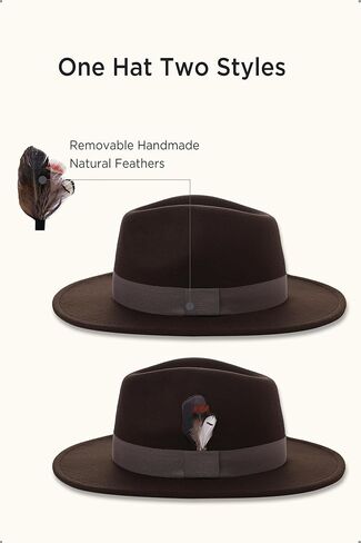 BABEYOND Fedora Hats Cap for Men Women Wide Brim Hat 1920s Gatsby Panama Costume Accessories in Saudi Arabia