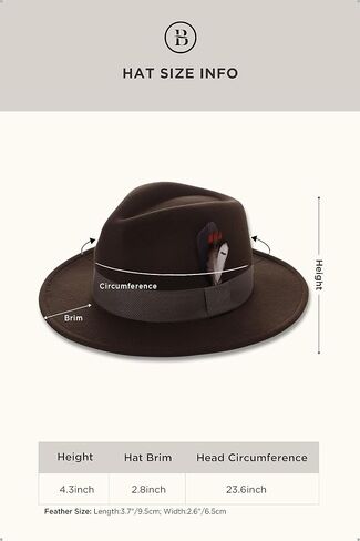 BABEYOND Fedora Hats Cap for Men Women Wide Brim Hat 1920s Gatsby Panama Costume Accessories in Saudi Arabia