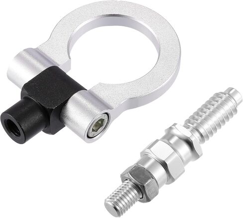 X AUTOHAUX Red Aluminum Alloy Front Bumper Towing Eye Tow Hook for Car Auto Tow Hook Kit in Saudi Arabia