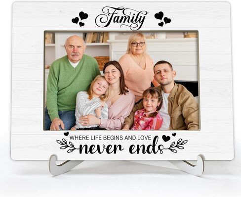 YSTEP Family Picture Frame, Family The People You Live For, Laugh With And Love Most Picture Frame, Love Picture Frame, Wood 4x6 Photo Frame for Desk Display-B21 in Saudi Arabia
