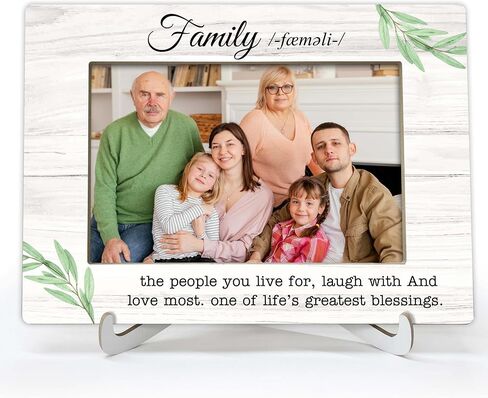 YSTEP Family Picture Frame, Family The People You Live For, Laugh With And Love Most Picture Frame, Love Picture Frame, Wood 4x6 Photo Frame for Desk Display-B21 in Saudi Arabia