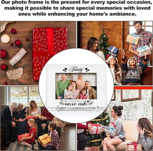 YSTEP Family Picture Frame, Family The People You Live For, Laugh With And Love Most Picture Frame, Love Picture Frame, Wood 4x6 Photo Frame for Desk Display-B21 in Saudi Arabia