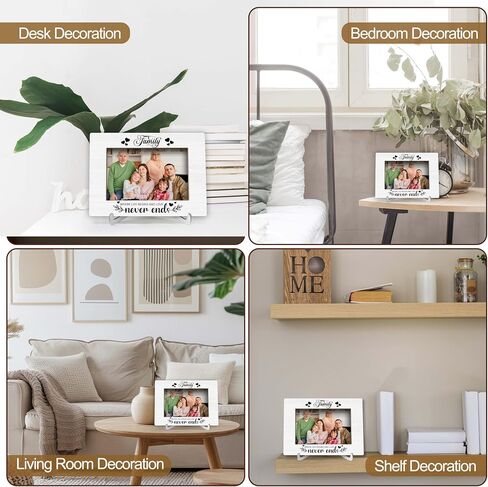 YSTEP Family Picture Frame, Family The People You Live For, Laugh With And Love Most Picture Frame, Love Picture Frame, Wood 4x6 Photo Frame for Desk Display-B21 in Saudi Arabia