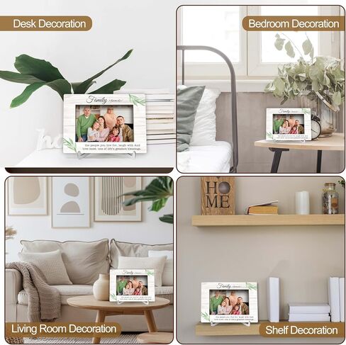 YSTEP Family Picture Frame, Family The People You Live For, Laugh With And Love Most Picture Frame, Love Picture Frame, Wood 4x6 Photo Frame for Desk Display-B21 in Saudi Arabia