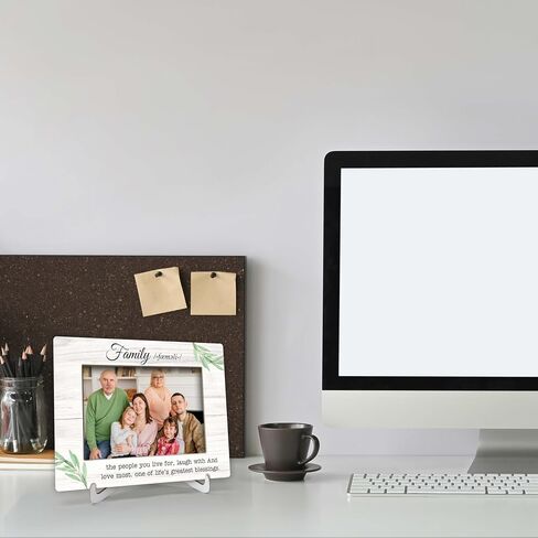 YSTEP Family Picture Frame, Family The People You Live For, Laugh With And Love Most Picture Frame, Love Picture Frame, Wood 4x6 Photo Frame for Desk Display-B21 in Saudi Arabia