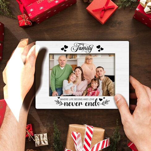 YSTEP Family Picture Frame, Family The People You Live For, Laugh With And Love Most Picture Frame, Love Picture Frame, Wood 4x6 Photo Frame for Desk Display-B21 in Saudi Arabia