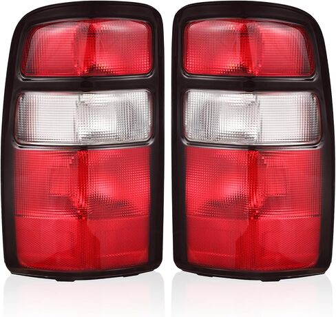 Boine Tail Light Compatible With 2000 2001 2002 2003 2004 2005 2006 Chevy Tahoe Suburban 1500 2500 GMC Yukon Driver and Passenger Side Rear Light Brake Lamps (Black Edge Clear Lens) in Saudi Arabia