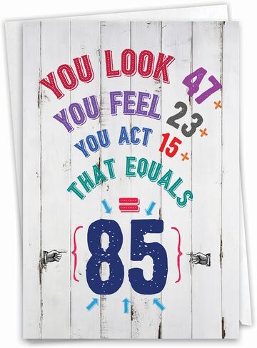 NobleWorks - 80th Happy Birthday Card Funny - 80 Year Old Celebration, Milestone Humor Card for Grandparents, Parents - In Celsius 80 C9351MBG in Saudi Arabia