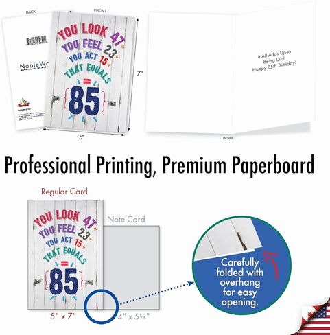 NobleWorks - 80th Happy Birthday Card Funny - 80 Year Old Celebration, Milestone Humor Card for Grandparents, Parents - In Celsius 80 C9351MBG in Saudi Arabia