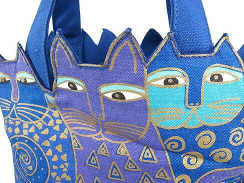 حقيبة لوريل بورش بسحاب علوي، 12 × 3-1/2 × 8-1/2 بوصة، تريس جاتوس، أزرق/ذهبي in Kuwait