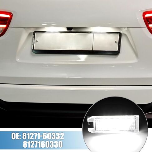 مجموعة مصابيح لوحة ترخيص LED بيضاء 6000K للسيارة 68228927AA 2835SMD لسيارة جيب جراند شيروكي 2017-2021 لسيارة جيب باتريوت 2015-2017 ABS أسود شفاف (مجموعة من 2) in Saudi Arabia