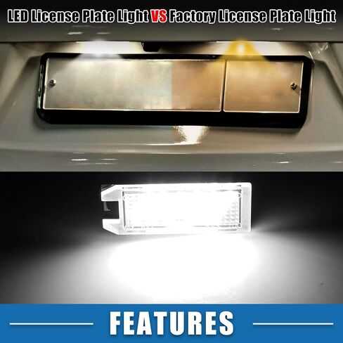مجموعة مصابيح لوحة ترخيص LED بيضاء 6000K للسيارة 68228927AA 2835SMD لسيارة جيب جراند شيروكي 2017-2021 لسيارة جيب باتريوت 2015-2017 ABS أسود شفاف (مجموعة من 2) in Saudi Arabia