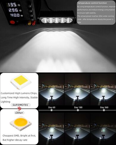 شريط إضاءة LED 6 بوصة، مصابيح قيادة LED 100 وات، ضوء سبوت للدراجات النارية، مصابيح ضباب LED، أضواء الطرق الوعرة 4 × 4 للشاحنات والسيارات والقوارب ATV UTV وأضواء الخندق in Saudi Arabia