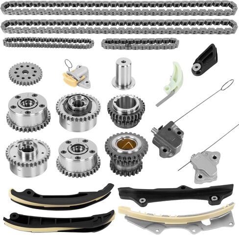 مجموعة سلسلة التوقيت مع VVT، مناسبة لسيارة جيب جراند شيروكي رانجلر، لسيارة دودج جورني كارافان دورانجو تشارجر تشالنجر أفنجر، لكرايسلر تاون كانتري، لرام 1500 2500 3500-3.2/3.6 لتر V6 in Kuwait