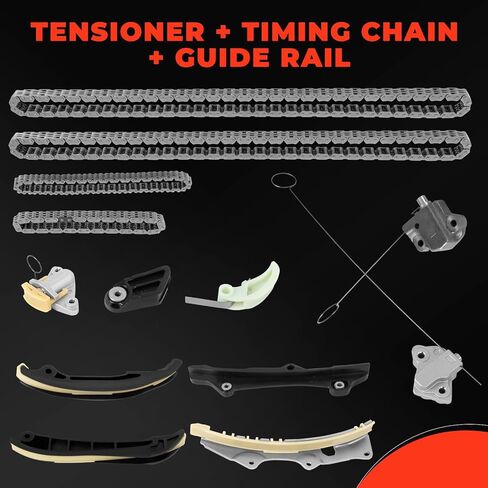 مجموعة سلسلة التوقيت مع VVT، مناسبة لسيارة جيب جراند شيروكي رانجلر، لسيارة دودج جورني كارافان دورانجو تشارجر تشالنجر أفنجر، لكرايسلر تاون كانتري، لرام 1500 2500 3500-3.2/3.6 لتر V6 in Kuwait