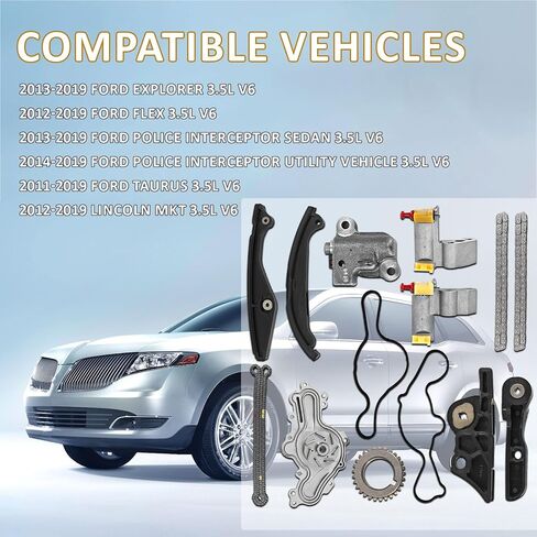 مجموعة أدوات سلسلة التوقيت مع مضخة مياه GMB تناسب 2011-2019 فورد إكسبلورر فليكس توروس لينكولن MKT 3.5L V6 in Kuwait