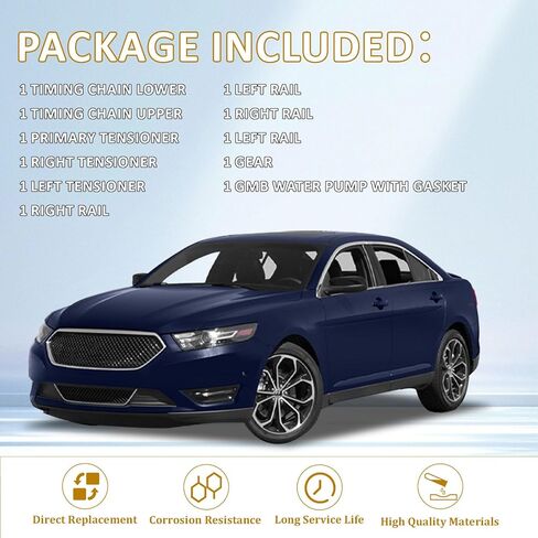 مجموعة أدوات سلسلة التوقيت مع مضخة مياه GMB تناسب 2011-2019 فورد إكسبلورر فليكس توروس لينكولن MKT 3.5L V6 in Kuwait