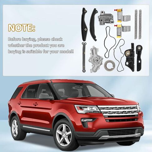 مجموعة أدوات سلسلة التوقيت مع مضخة مياه GMB تناسب 2011-2019 فورد إكسبلورر فليكس توروس لينكولن MKT 3.5L V6 in Kuwait