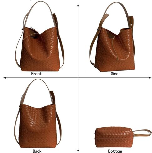 Tote Bag for Women, Soft Genuine Leather Fashion Hobo Handbag, Large Capacity Purse Top Handle Shoulder Bag Travel in Saudi Arabia