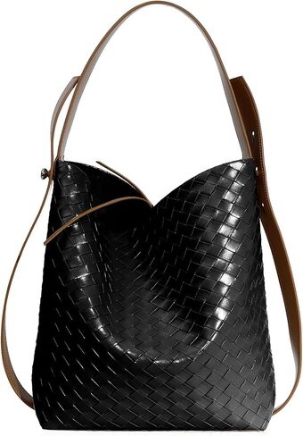 Tote Bag for Women, Soft Genuine Leather Fashion Hobo Handbag, Large Capacity Purse Top Handle Shoulder Bag Travel in Saudi Arabia