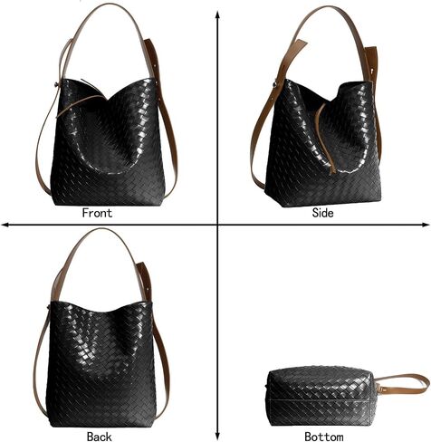 Tote Bag for Women, Soft Genuine Leather Fashion Hobo Handbag, Large Capacity Purse Top Handle Shoulder Bag Travel in Saudi Arabia