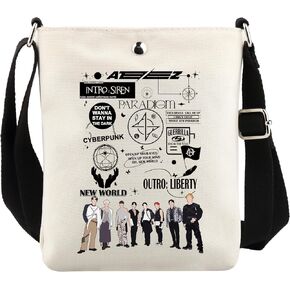 UJIMS K-POP Boy Group Gift Ateezz Character Fans Crossbody Bag Singer Album Inspired Gift Music Lover Merchandise