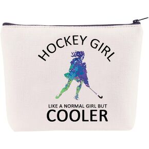 Hockey Girls Gifts Hockey Makeup Bag Hockey Gifts for Girls Women Hockey Lovers Hockey Players Ice Hockey Bag Girls Hockey Gifts Hockey Fan Gifts Girls Ice Hockey Gifts Hockey Accessory for Women