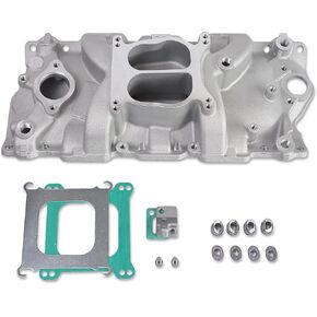 2101 2001 Performer RPM Intake Manifold Aluminum Dual Plane Compatible with Chevy Small Block SBC 262 265 267 283 302 305 307 327 350 400 V8 Engines