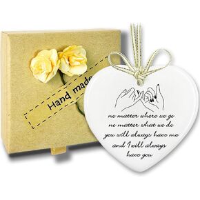 Soul Sister Gifts for Women Sister Bestie, Friendship Gifts for Women Friends, Friend Gifts Birthday Gifts for Women Unique Bestie Gifts for Women Heart Shape Ceramic Ornament