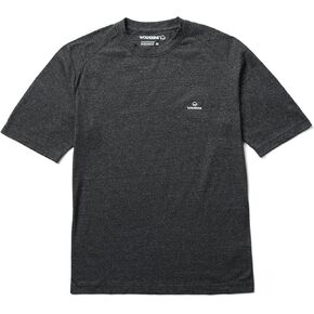 Wolverine Men's Edge Performance Short Sleeve T-Shirt Shirt, Black Heather, Large
