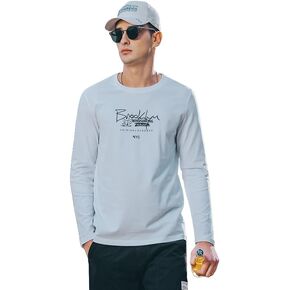 Anti-Wrinkle Skin-Friendly Cotton American Casual Contrast Color Long-Sleeved T-Shirt Men's Autumn Embroidery T-Shirt