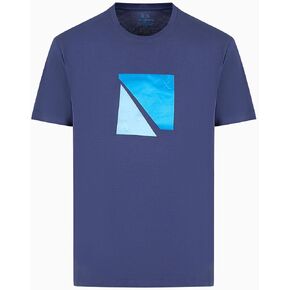 Armani Exchange Men's Regular Fit Cotton Ax Square Logo Tee