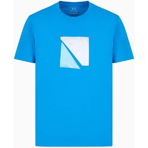 Armani Exchange Men's Regular Fit Cotton Ax Square Logo Tee in Kuwait