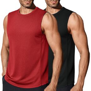 COOFANDY Men's Workout Gym Tank Tops Dry Fit Pack Sleeveless Muscle Shirts Breathable Running Tank
