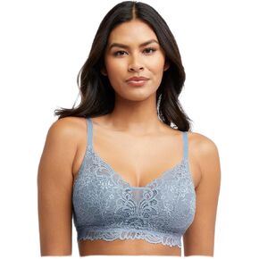 Bali Womens Lace Desire Wirefree Bra, 2XL, Soft Blue Grey
