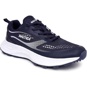 Nautica Men's Lace-Up Sneakers - Max Cushioning Running, Walking, Tennis Shoes - Comfortable Enhanced Support Athletic Sneakers-Balacava