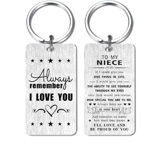 Gezxin Valentines Day Gifts for Niece- To My Niece Birthday Mother's Day Keychain- Niece Easter Graduation from Aunt