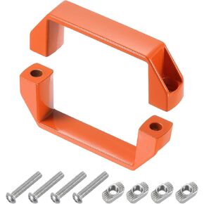 uxcell 10 Pack Rectangular Pull Handle, 180mm/7.1" Hole Center Aluminium Alloy Door Handle Modern Drawer Pull for Drawer Cabinets Gate Garages, Orange