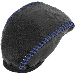 Gear Shift Knob Cover for Toyota RAV4 2019-2024 Anti-Slip Black Blue Stick Shifting Handle Protector Faux Leather 1 Pc