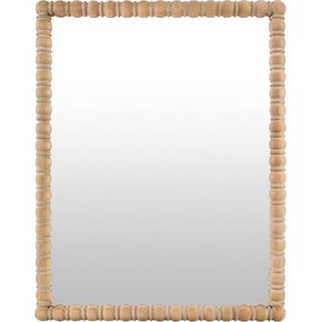 Livabliss x Galey Alix Karling Blair Traditional Accent Mirror, 39" H x 31" W x 2" D, Brown
