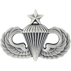 Army Senior Parachute Badge Full Size Sil/Ox