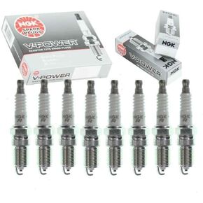 8 pc NGK V-Power Spark Plugs compatible with Ford Explorer 4.6L 5.0L V8 1996-2005