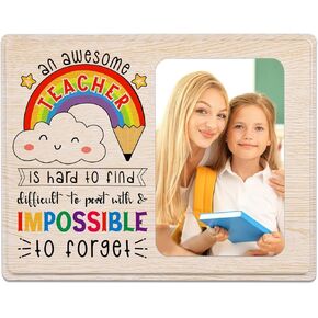 D4DREAM Teacher Picture Frame Teacher Appreciation Gift Personalized Teacher Frame End of the Year Teacher Retirement Teachers Gift Appreciation Day Back to School Graduation Gift for Teachers