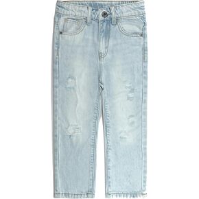 KIDSCOOL SPACE Girls Skinny Jeans,Elastic Band Inside Ripped Fashion Soft Denim Pants